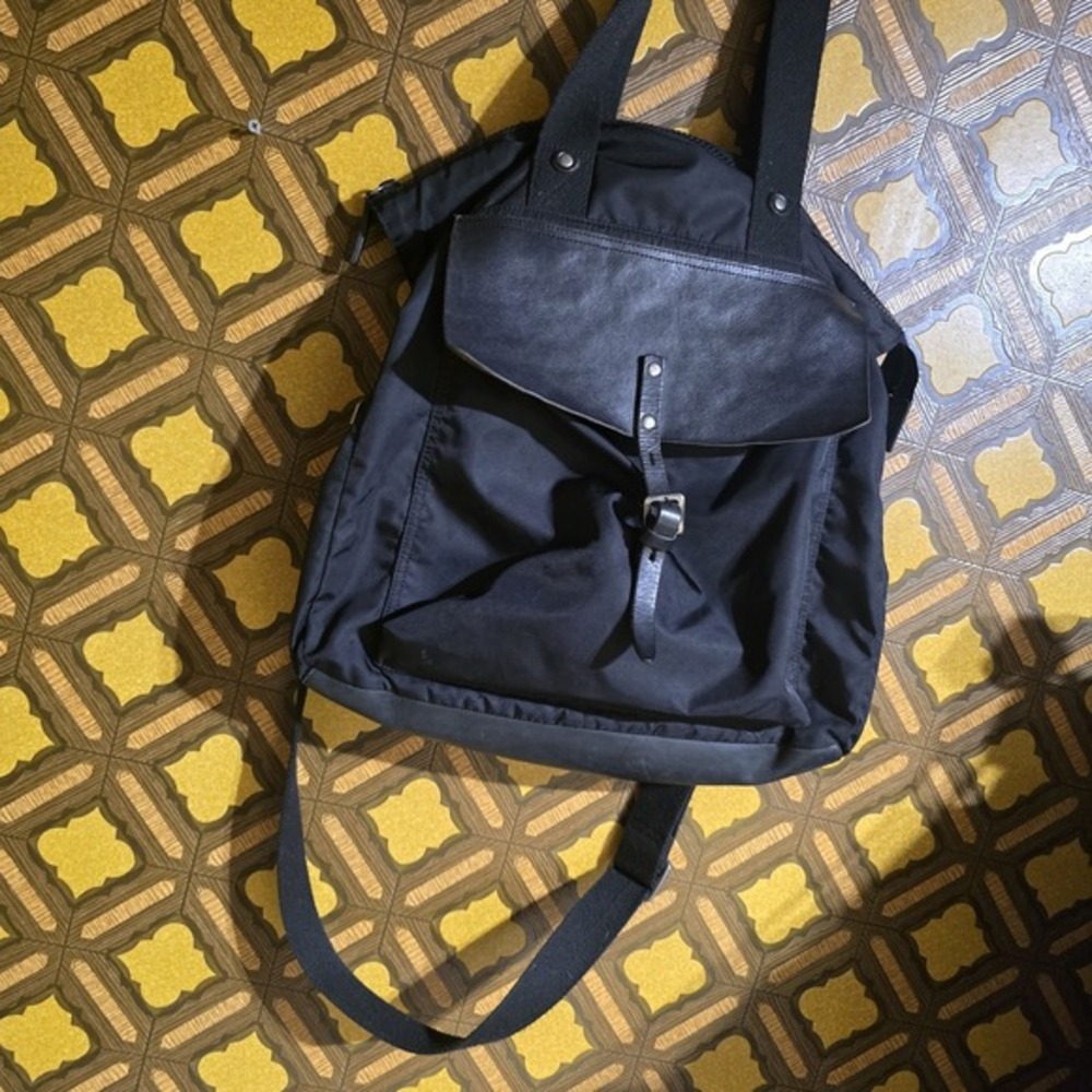 Ally Capellino‎ Black Tote Crossbody Bag Womens Rare Leather Slouchy 16x17